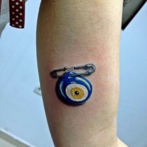 The classic Nazar symbol tattoo