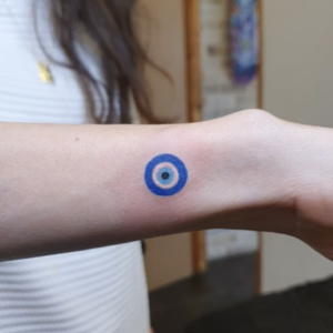 The classic Nazar symbol tattoo