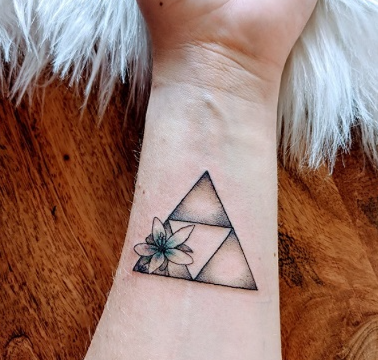 Flowers in Triforce symbol