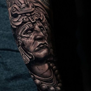 Aztec warrior tattoo