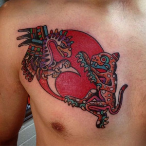 Animals in Aztec design