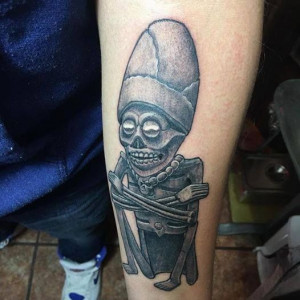 Aztec god of death tattoo