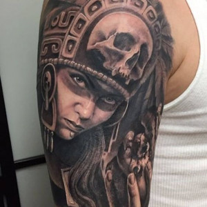 The arm Aztec tattoo ideas