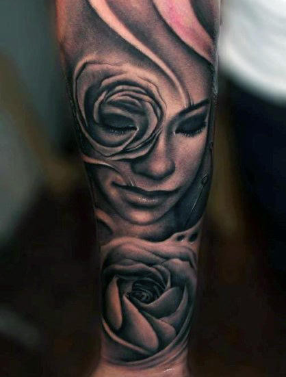 Rose tattoo with plot