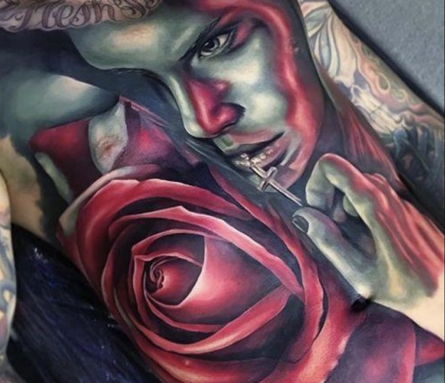 Rose tattoo with plot