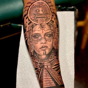 Aztec princess tattoo