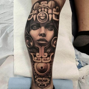 Aztec princess tattoo