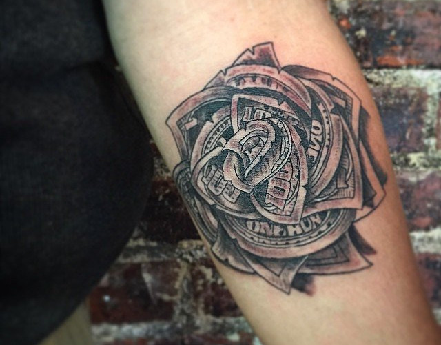 Money rose tattoos