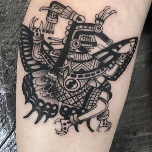 The god of the sun (aztec tattoo)
