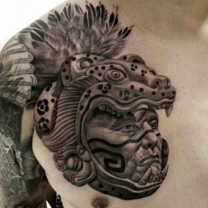 Aztec warrior tattoo