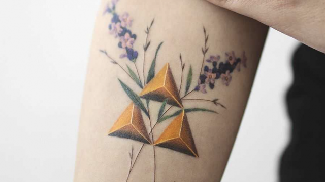 Flowers in Triforce symbol