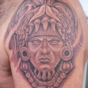 Aztec warrior tattoo