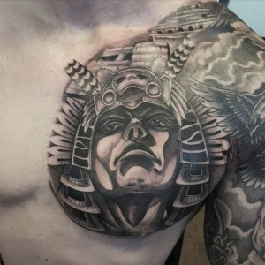 Aztec warrior tattoo