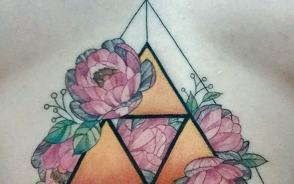 Flowers in Triforce symbol
