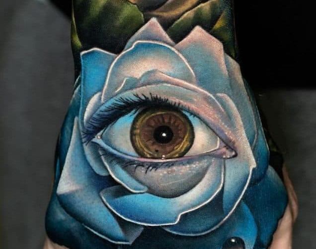 Realistic look of rose tattoos