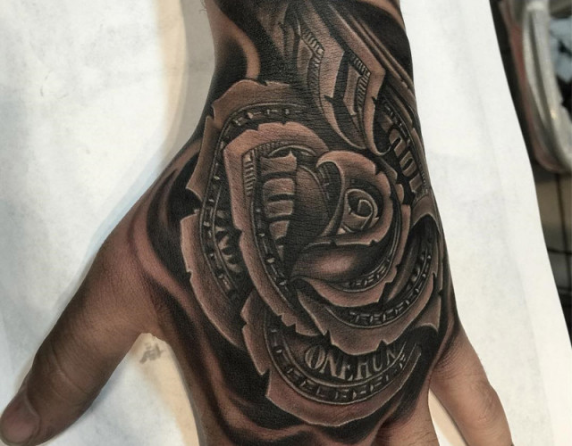 Money rose tattoos