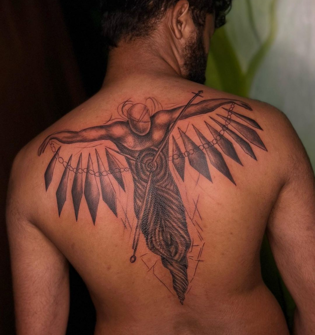 Upper back tattoos