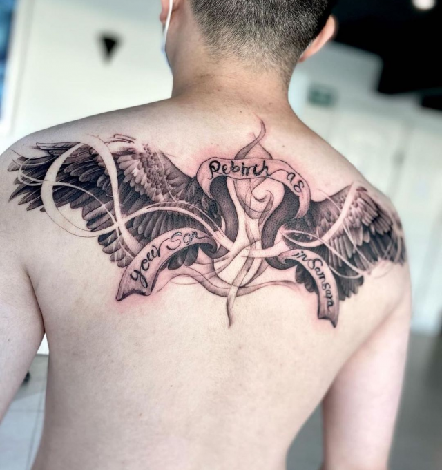 Upper back tattoos