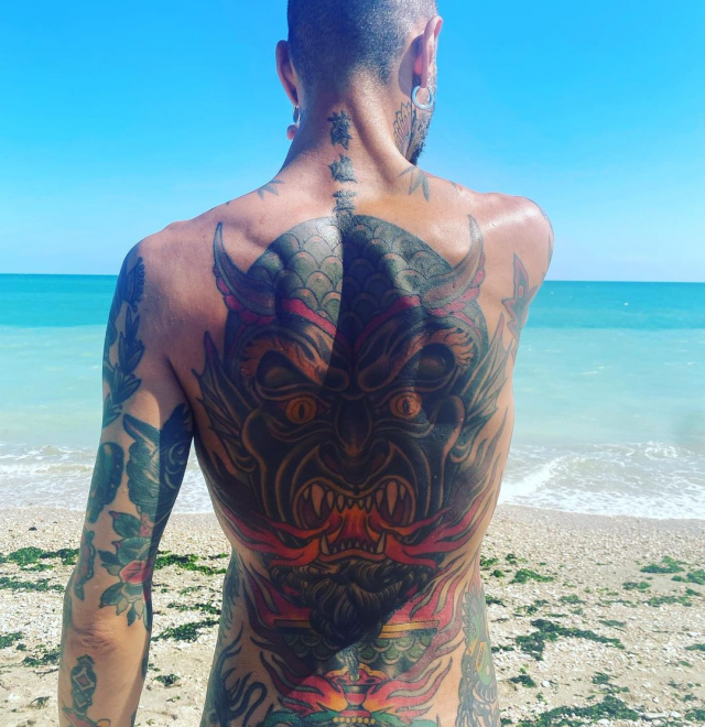 Full back tattoos