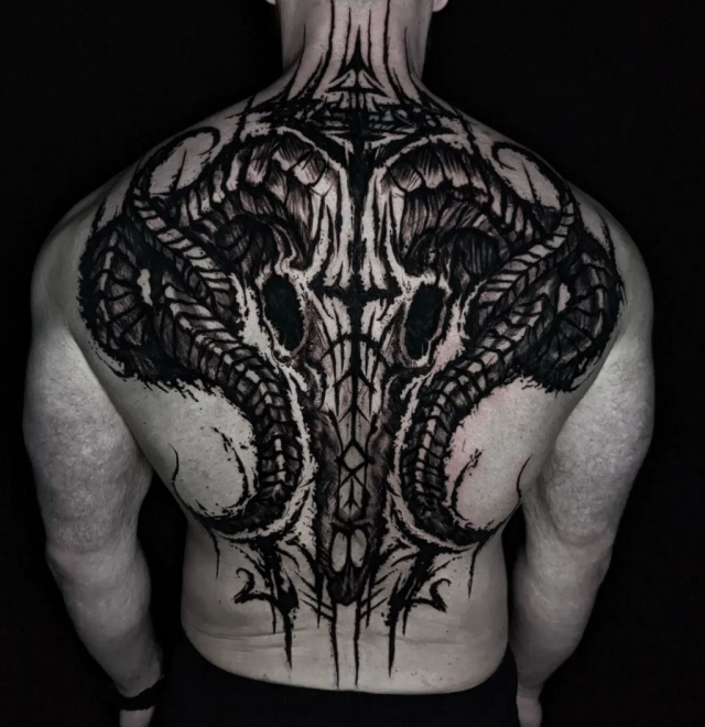 Full back tattoos