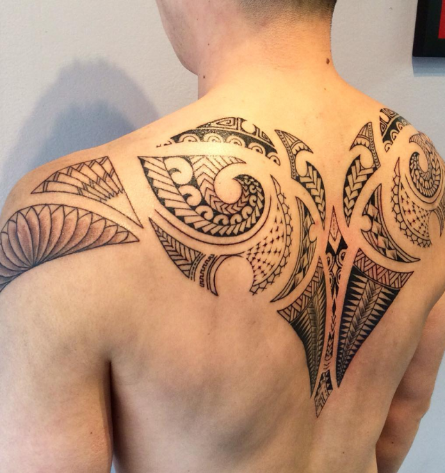 Upper back tattoos