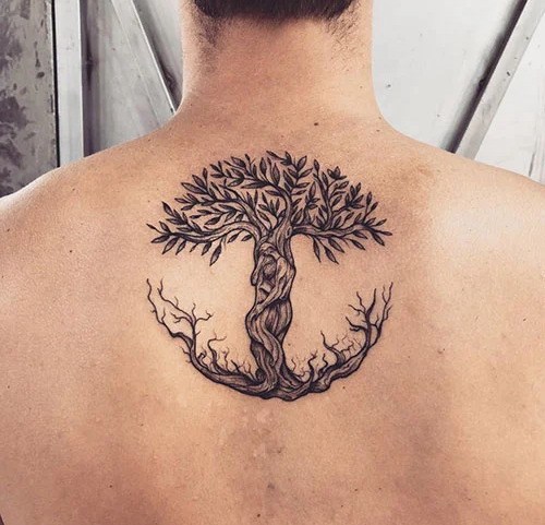 Simple back tattoo