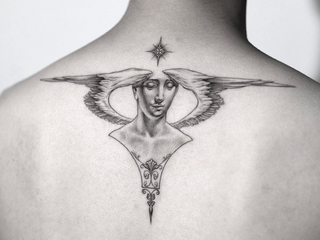 Simple back tattoo