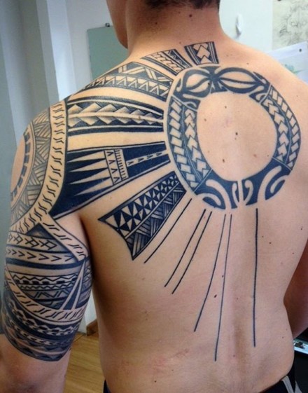 Sun in tribal design