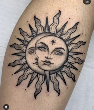 Sun and Moon tattoo
