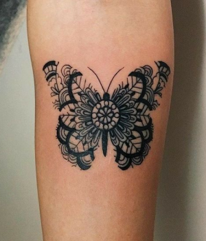 Butterfly mandala tattoo