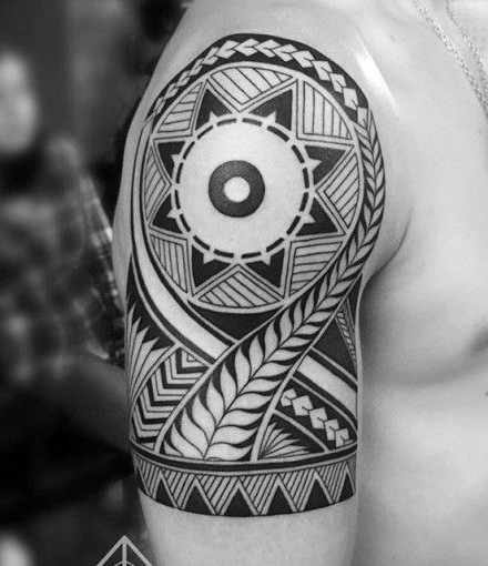 Sun in tribal design