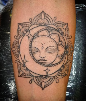 Sun and Moon tattoo