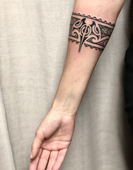 Polynesian band tattoos