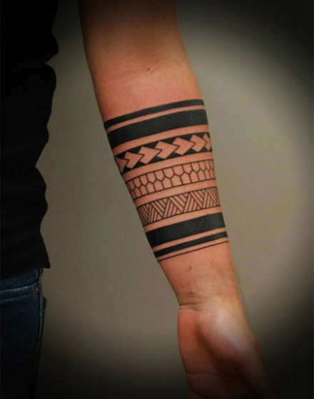 Polynesian band tattoos
