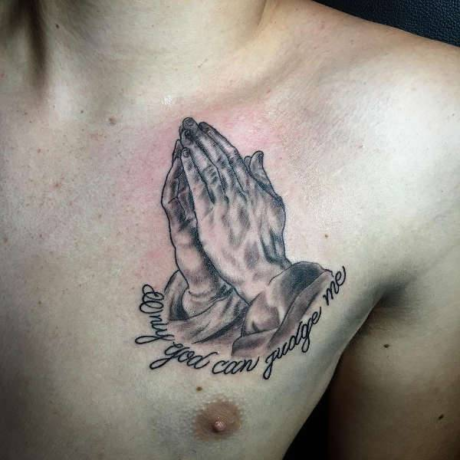 On the Chest or Stomach
