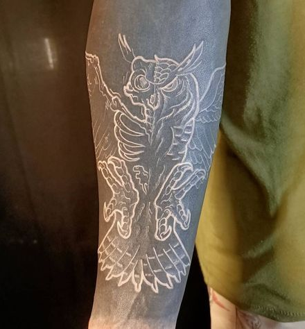 Blackout Tattoo White Ink