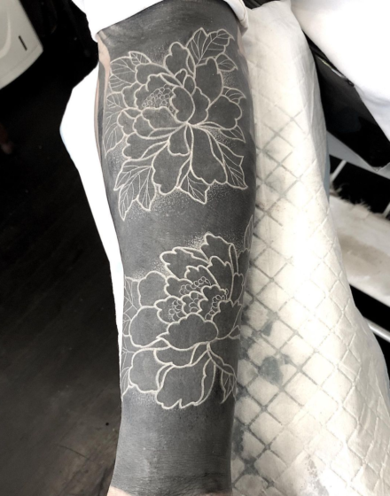 Blackout Tattoo White Ink