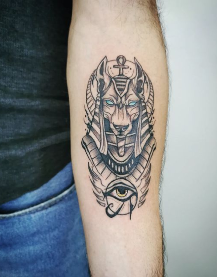 Tattoo of Anubis With an Eye