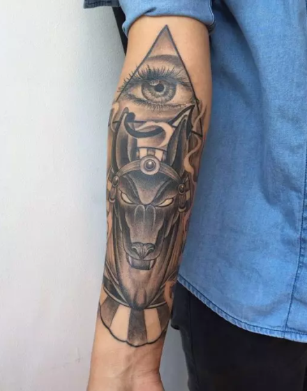 Tattoo of Anubis With an Eye