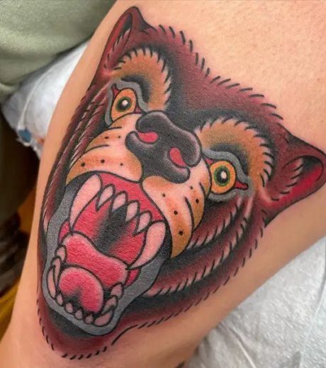 Traditional Knee Tattoo