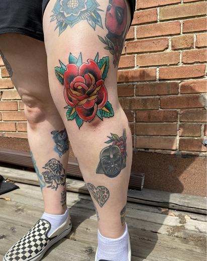 Traditional Knee Tattoo