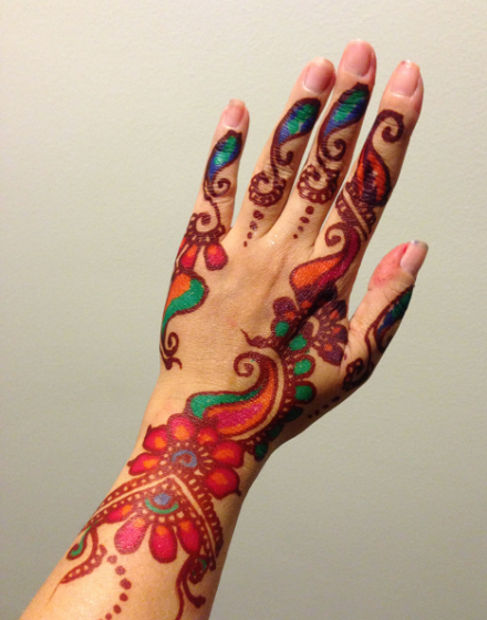 Colorful Henna Tattoos
