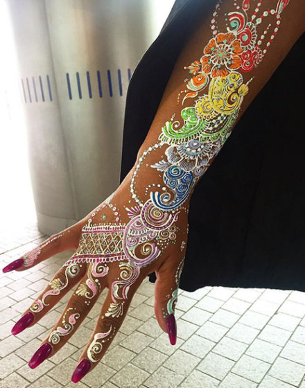 Colorful Henna Tattoos