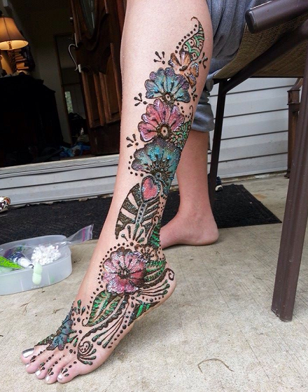 Colorful Henna Tattoos
