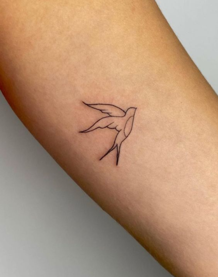 Simple Swallow Tattoo