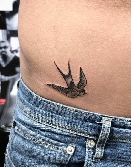 Simple Swallow Tattoo