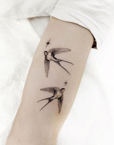 Two Swallows Tattoo Ideas