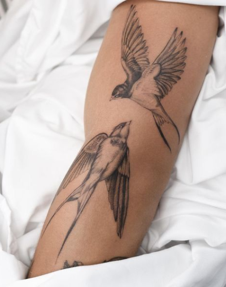 Two Swallows Tattoo Ideas