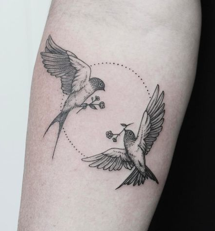 Two Swallows Tattoo Ideas