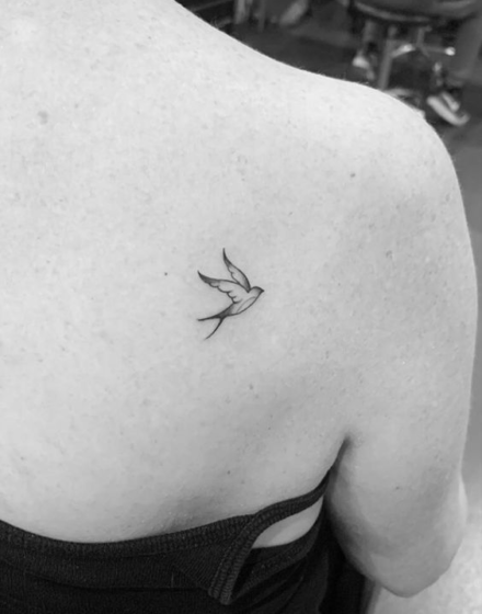 Simple Swallow Tattoo